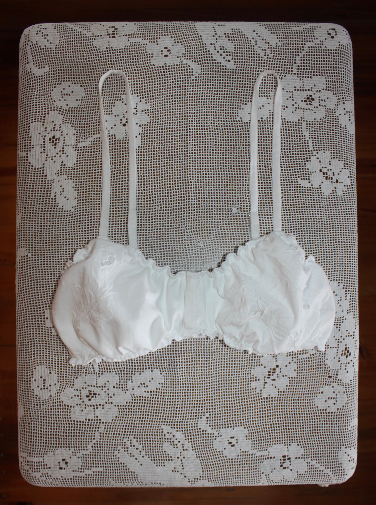 Dolly bralette Medium - White embroidery