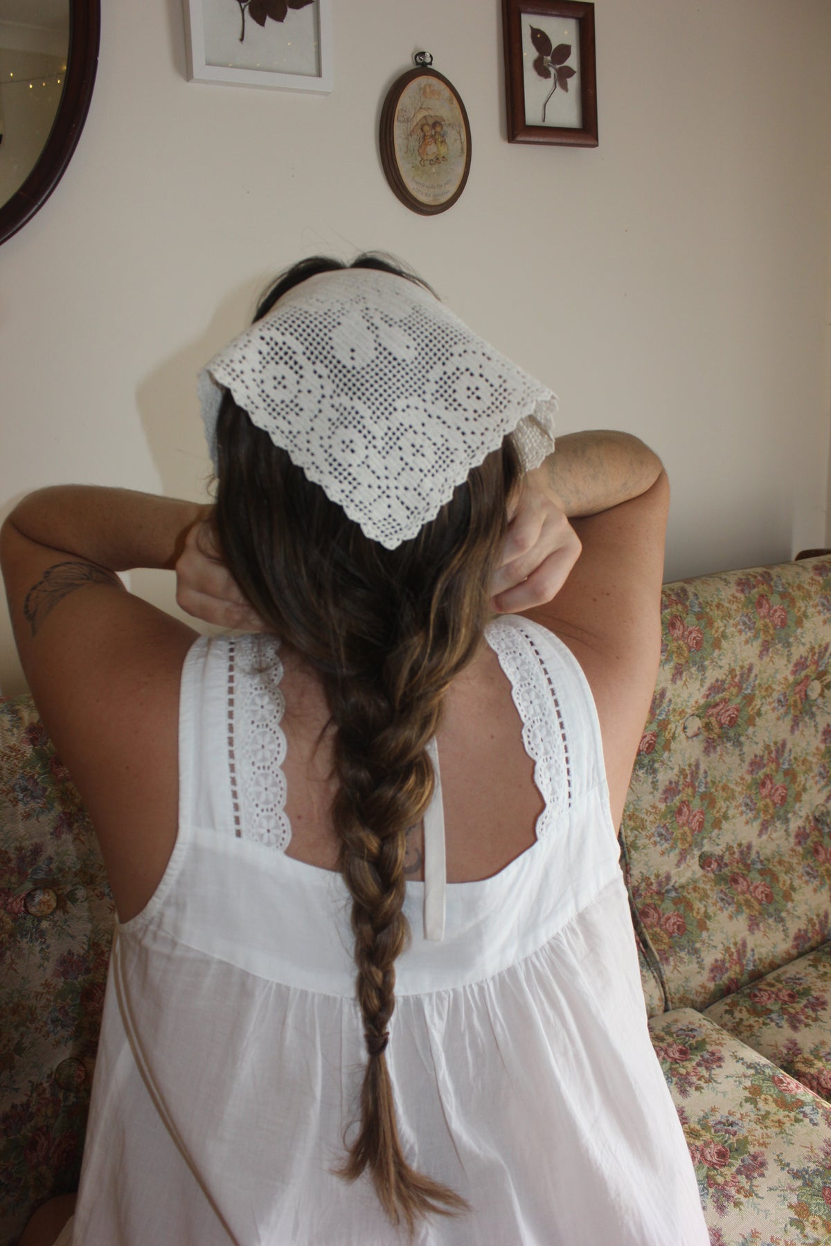 Bandana - Filet crochet