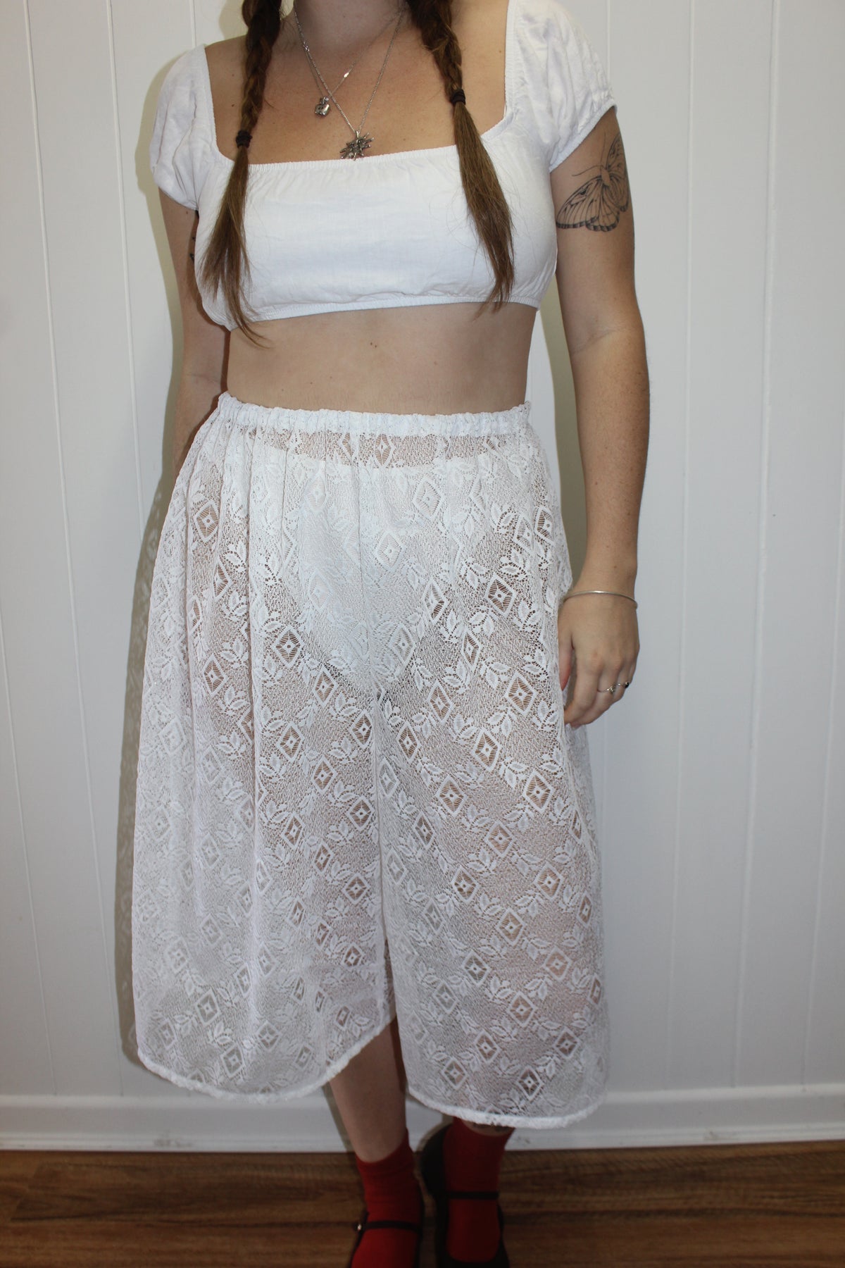 Capri pant - White Lace