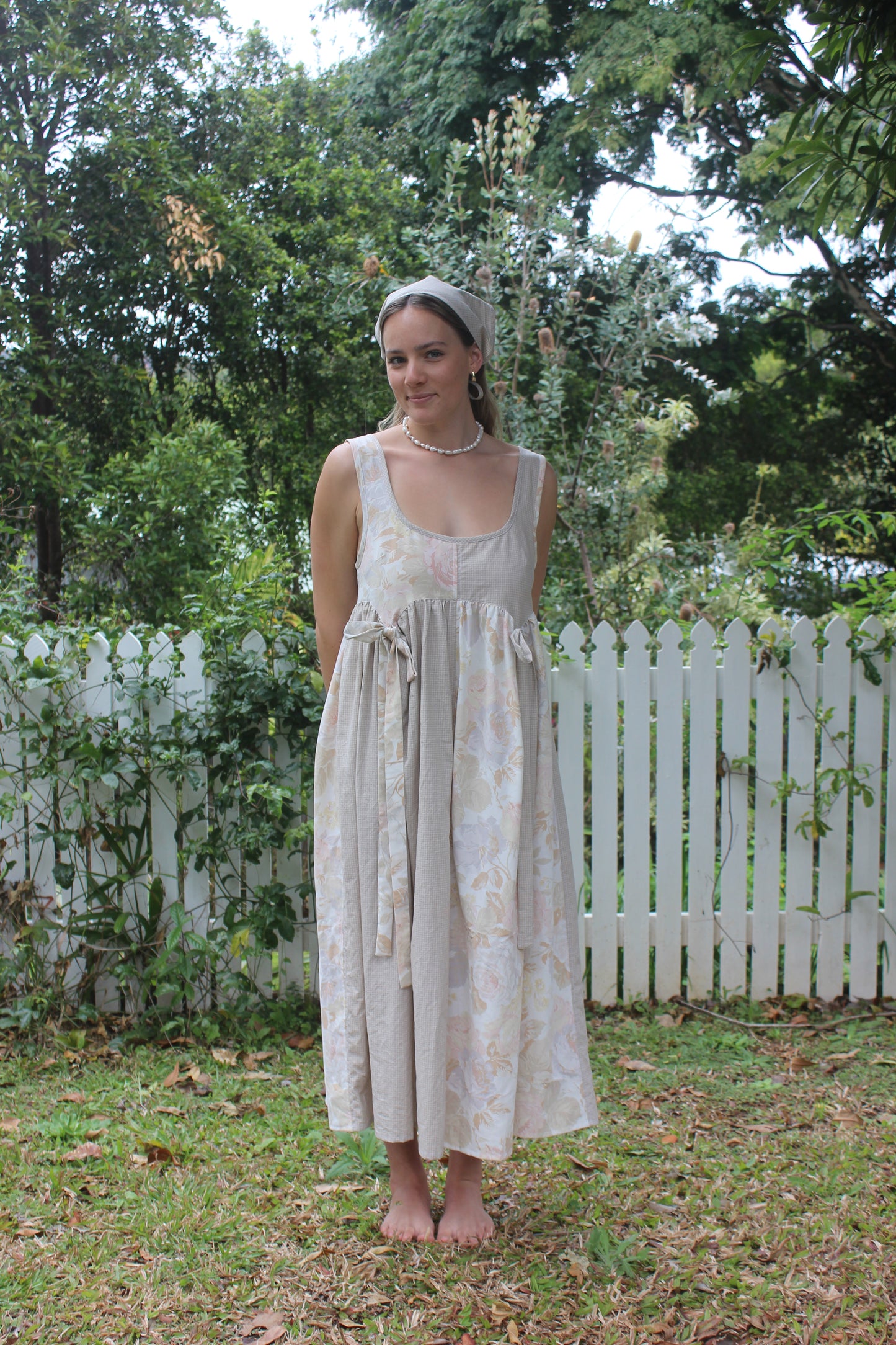 Janis dress - Floral/Check