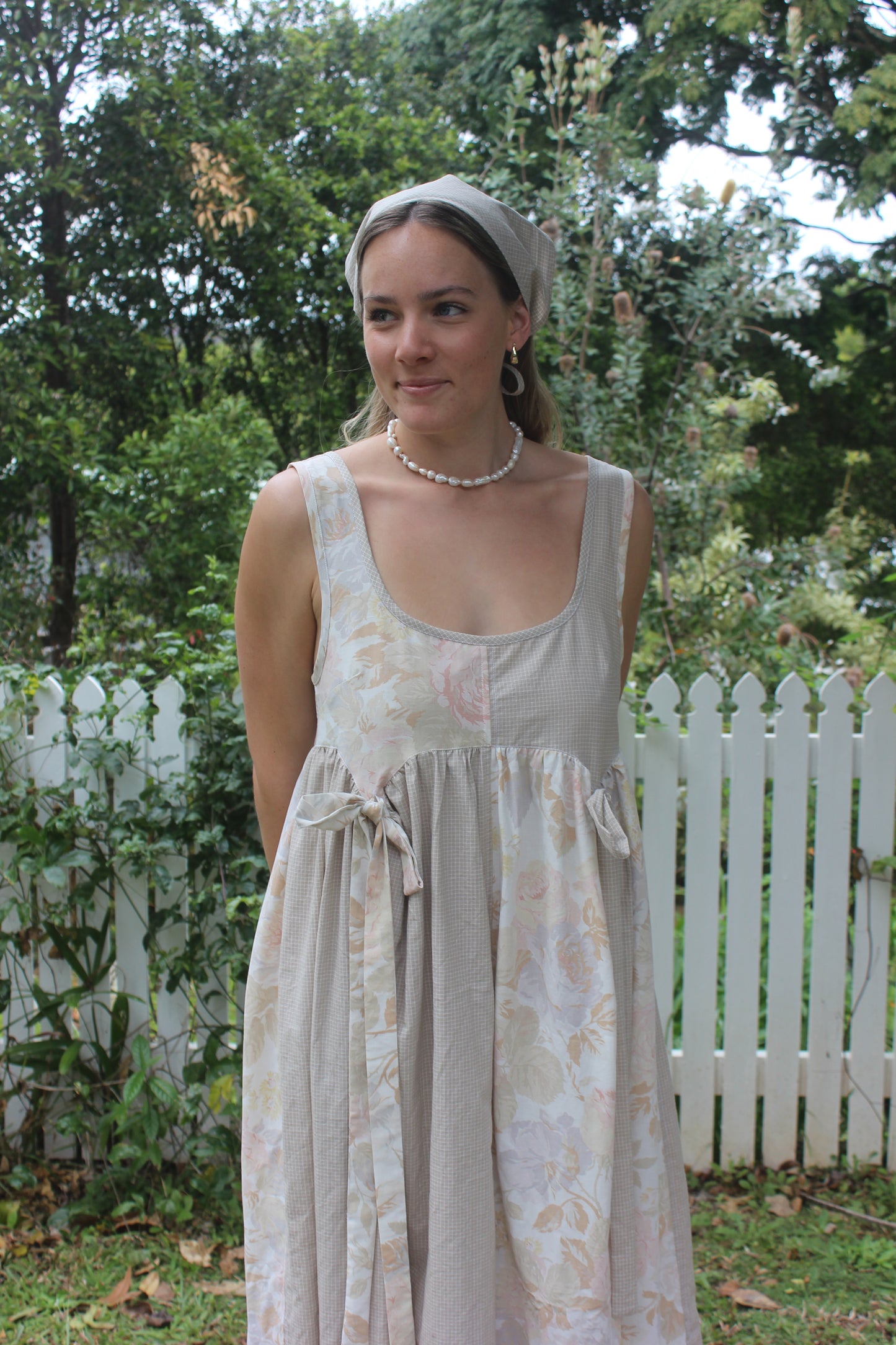 Janis dress - Floral/Check