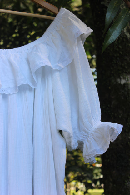 The Carmella dress - Maxi white lace