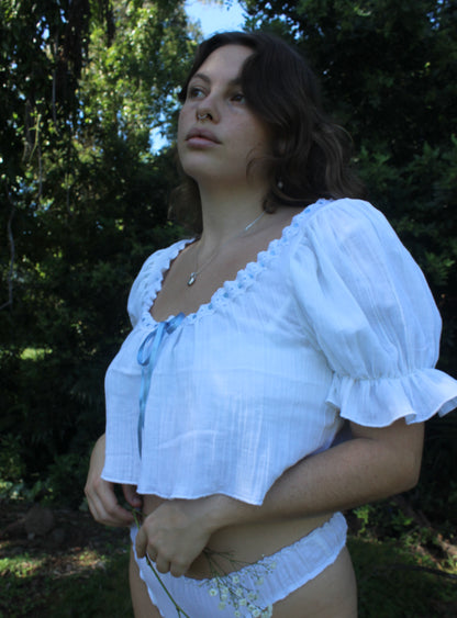 The Poppy Blouse - Blue