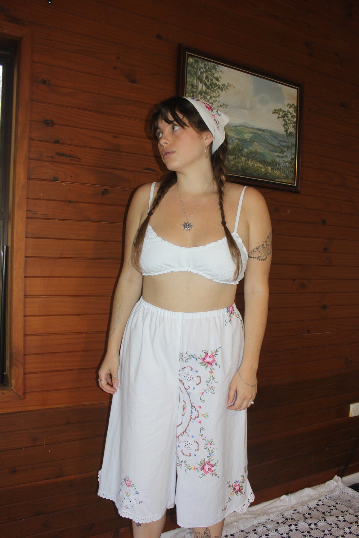 Dolly bralette Medium - White embroidery