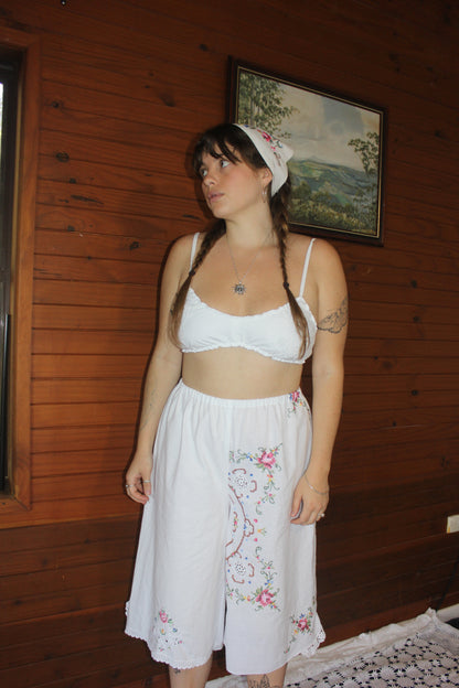 Dolly bralette Medium - White embroidery