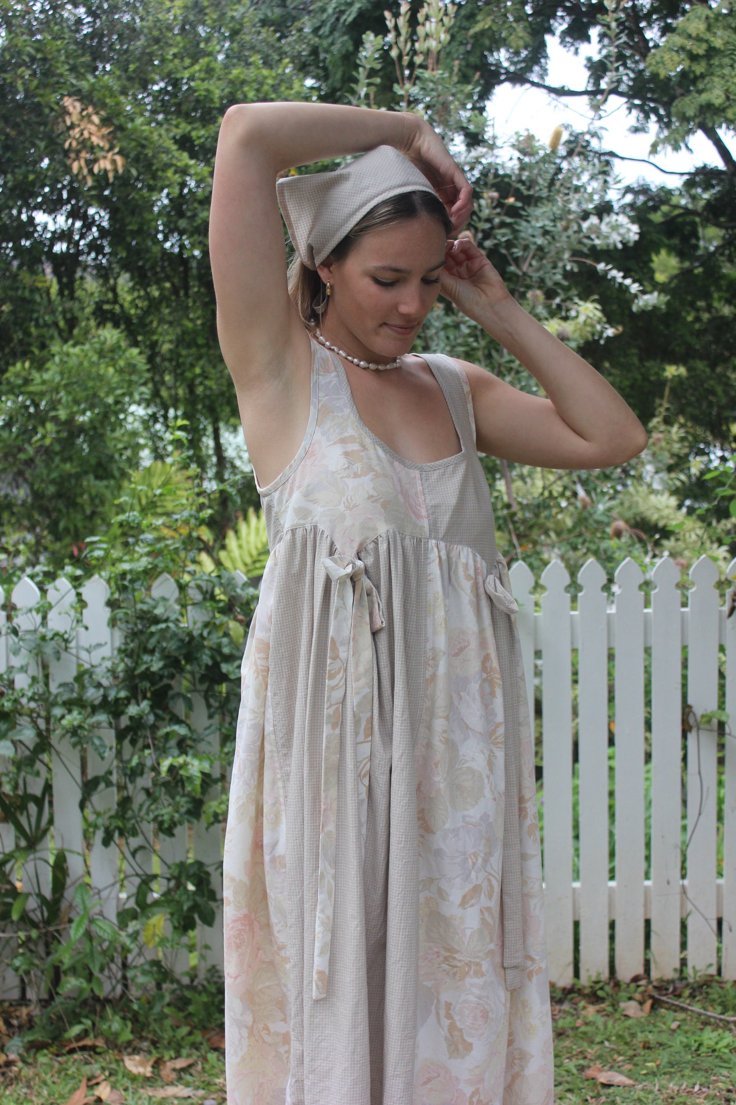 Janis dress - Floral/Check